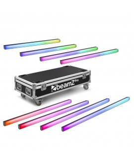 beamZ Zeus Tube 8pcs set in Flightcase Battery Lights