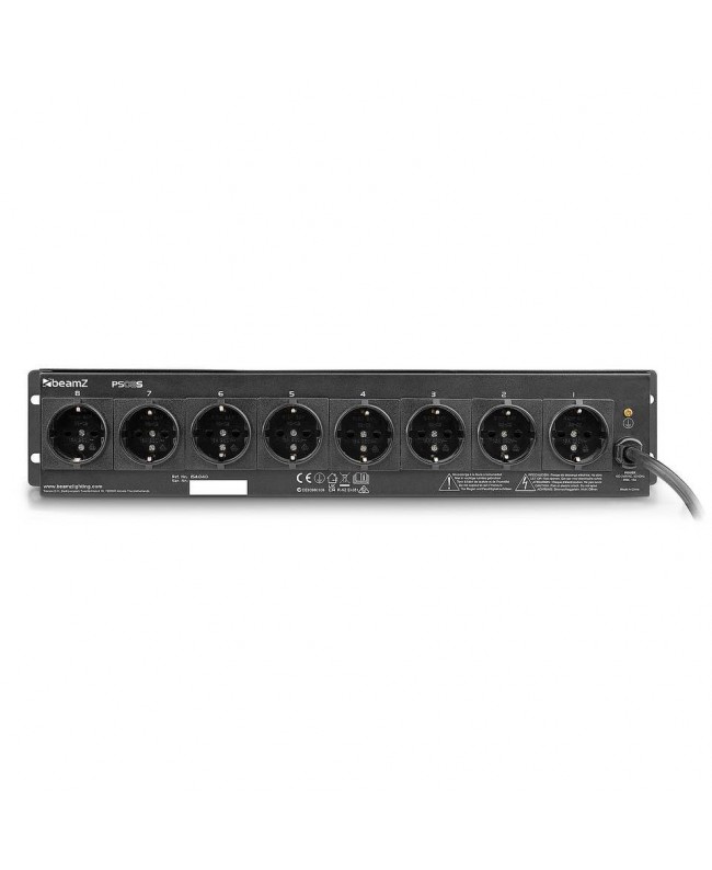 beamZ PS08S Schalttafel 8ch Schuko Dimmer & Switch Packs