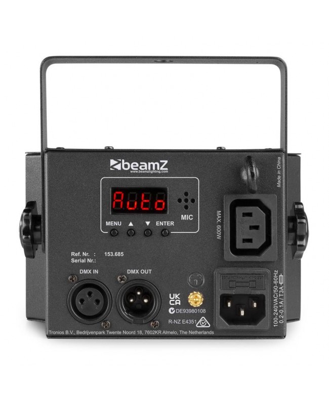 beamZ DerbyStrobe 4 x3W RGBW DMX IRC Effetti LED