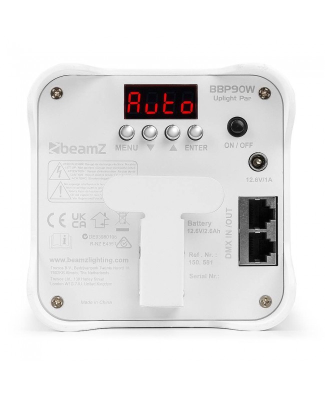 beamZ BBP90W Uplight 4x4W 4in1 DMX IRC wht Batteriebetriebene Leuchten