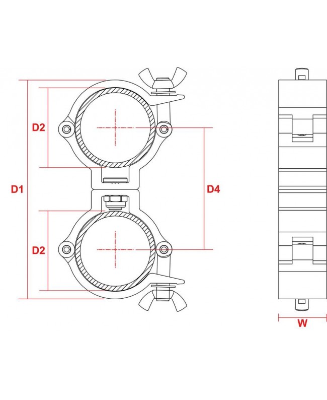 beamZ BC50-100D Swivel Coupler Sl100kg Al Haken