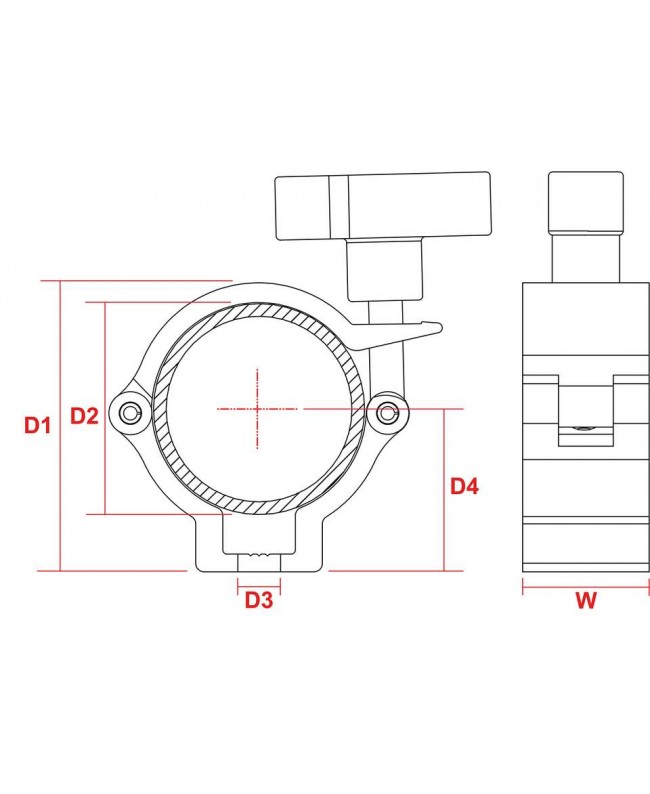 beamZ BC50-100N Half Coupler Sl 100kg Al. Ganci