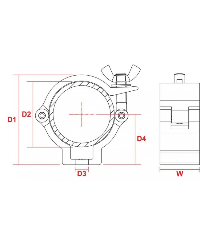 beamZ BC50B-100 Half Coupler Sl100kg Bl Ganci