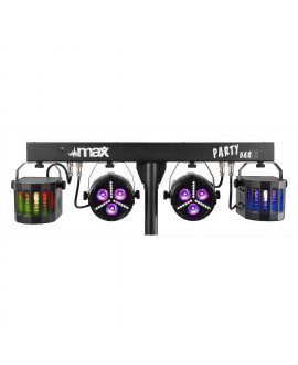 beamZ Partybar12 2x PARstrobe+2 x Derby Effetti LED