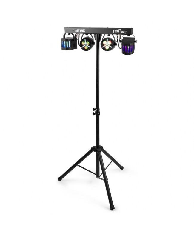 beamZ Partybar12 2x PARstrobe+2 x Derby LED Effekte