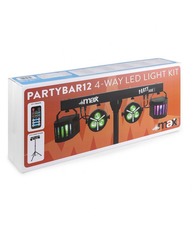 beamZ Partybar12 2x PARstrobe+2 x Derby LED Effekte