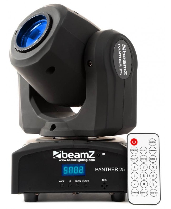 beamZ Panther 25 LED Spot Mov.Head IRC Teste mobili Spot