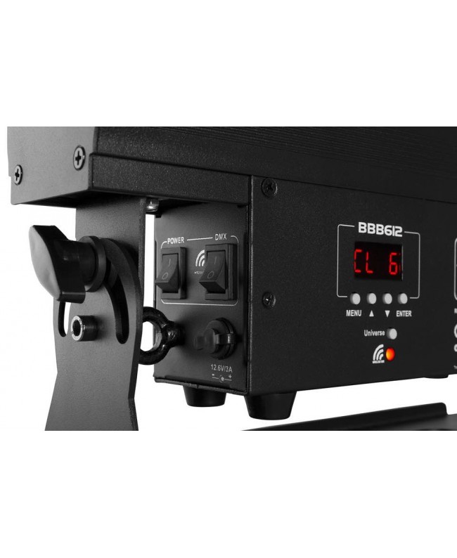 beamZ BBB612 LED Bar 6x12W 6in1 LiBatt. Battery Lights