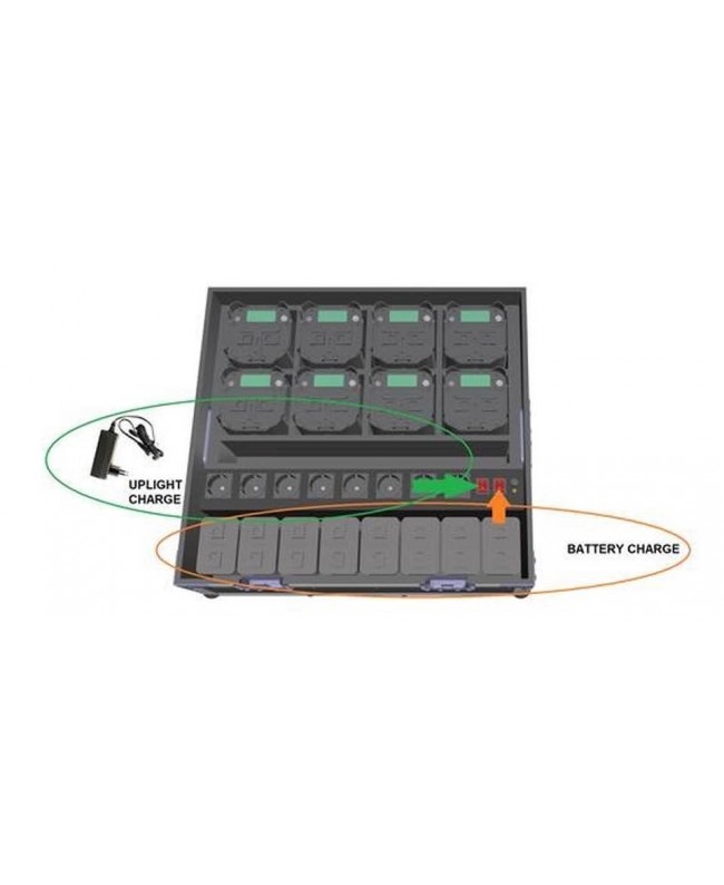 beamZPro FCC10 FlightCase for 8x BBP54xCharg Scheinwerfer-Cases