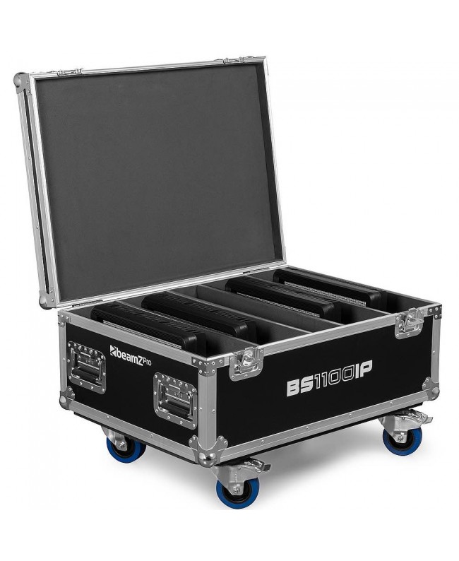 beamZPro FLCBS04 Flightcase for BS1100IP 4 pcs Cases for spotlights