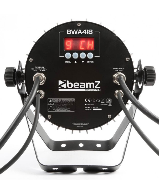 beamZPro BWA418 AluPAR IP65 18x12W 4-1 RGBW PAR LED