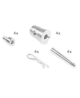 beamZPro P24 DECO Cube Conn.Set 4cpl, 4cl Serie Deco a sezione quadra