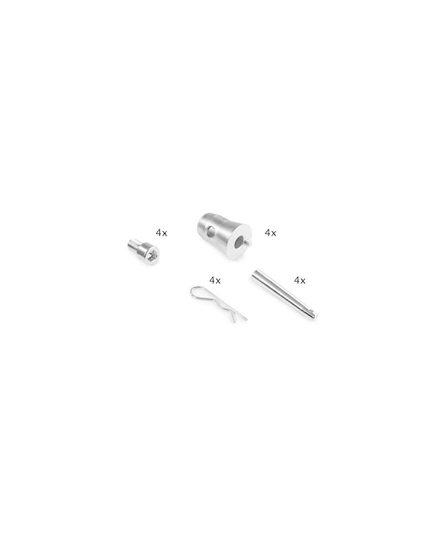 beamZPro P24 DECO Cube Conn.Set 4cpl, 4cl Serie Deco a sezione quadra
