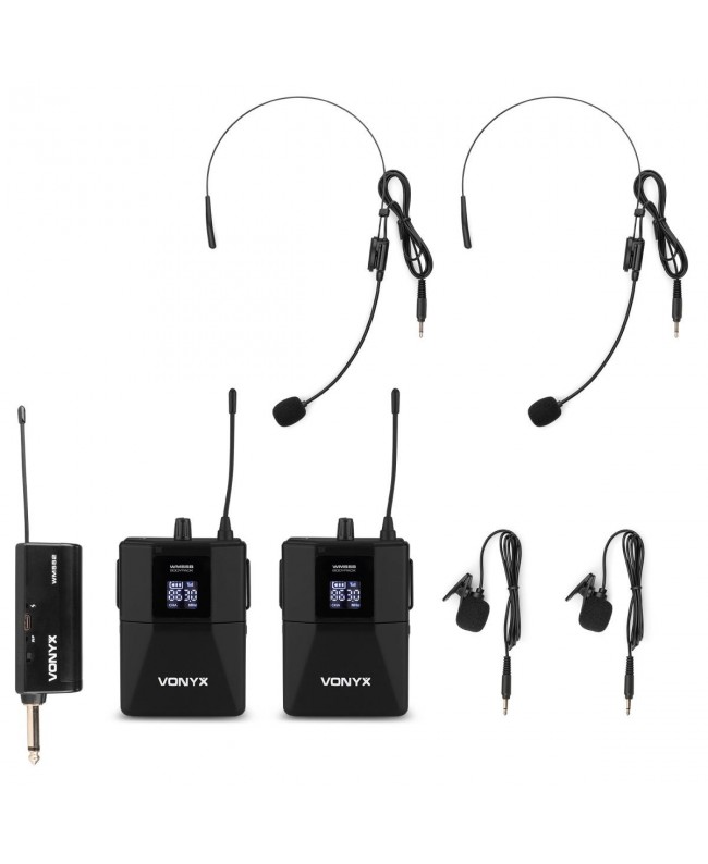 Vonyx WM552B Wirel.BodyPack 2xUHF plug-in