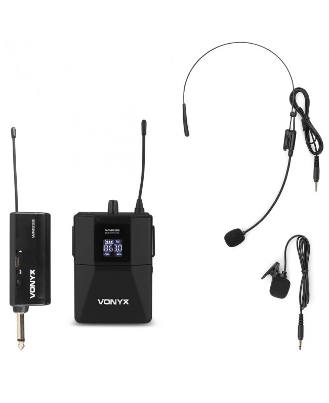 Vonyx WM55B Wirel.BodyPack 1xUHF plug-in Headset Funksysteme