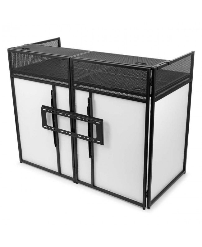 Vonyx DB60 Pro DJ Booth Alum.Screen.1.3m DJ Tables