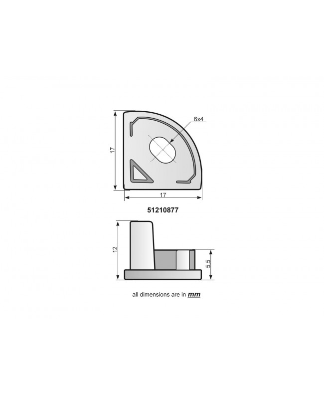Eurolite End Caps for Corner Profile silver