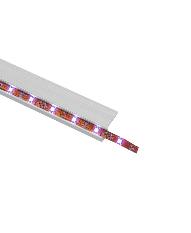 Eurolite Profilo a gradini per striscia LED argento 2m
