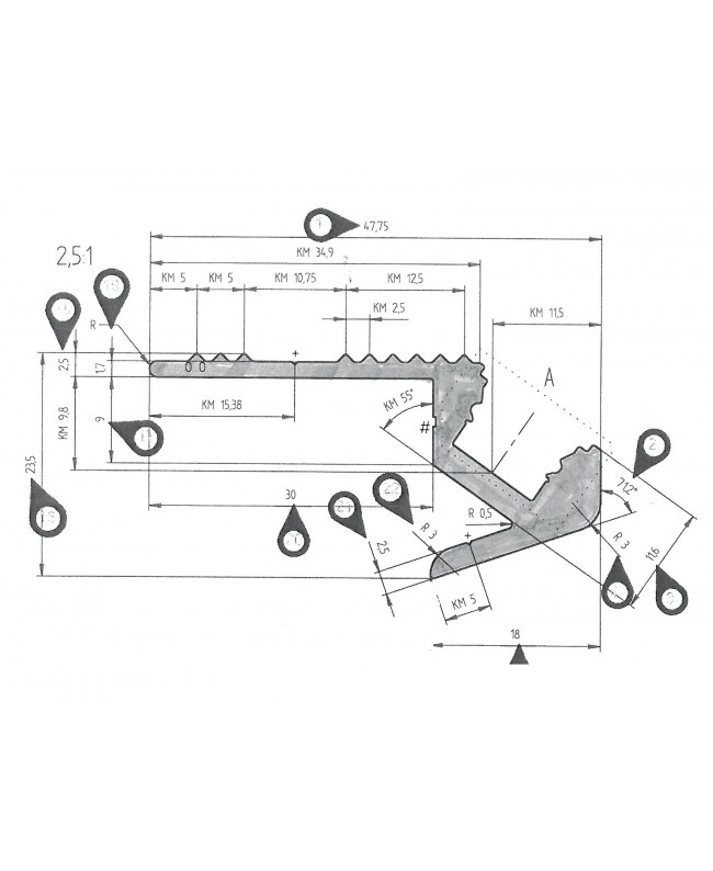 Eurolite Treppenprofil für LED Strip schwarz 2m