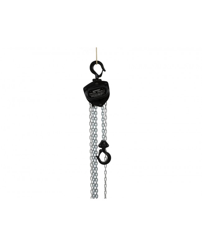 Safetex Chain hoist 250kg 6m hub black Chain Hoists