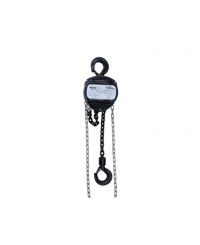 Eurolite Paranco a catena 10M/1,5T nero