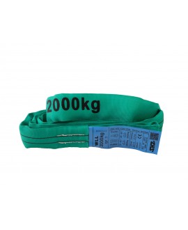 Shz Round Sling 2m, max. Load 2000KG according to EN 1492-2 SF7 green