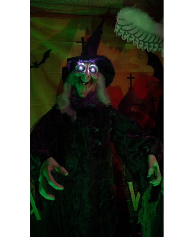 Europalms Halloween Figur Hexe, animiert 175cm Saisonartikel