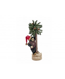 Europalms Christmas Bear, with fir, 105cm