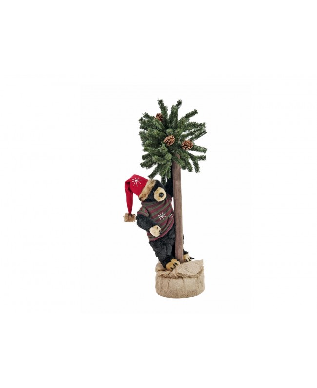 Europalms Christmas Bear, with fir, 105cm