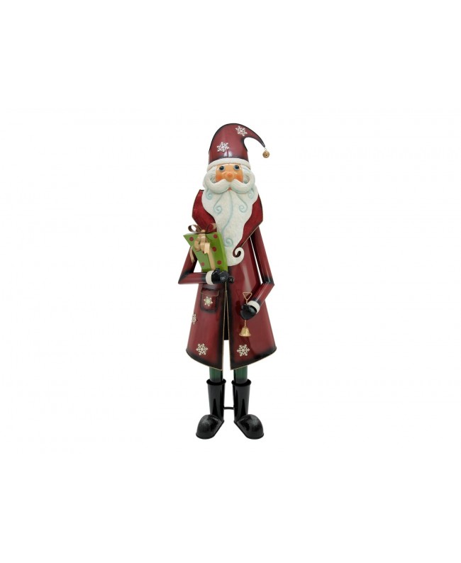 Europalms Babbo Natale, metallo, 195 cm, rosso