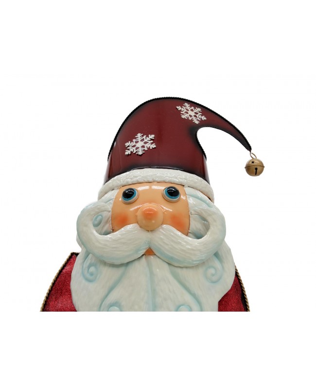 Europalms Babbo Natale, metallo, 195 cm, rosso