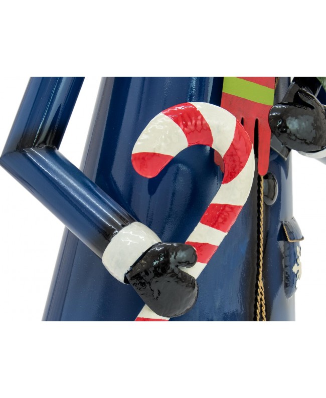 Europalms Snowman with Coat, Metal, 150cm, blue