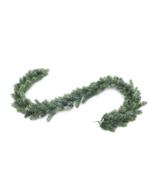 Europalms Fir garland, snowy, PE, 180cm