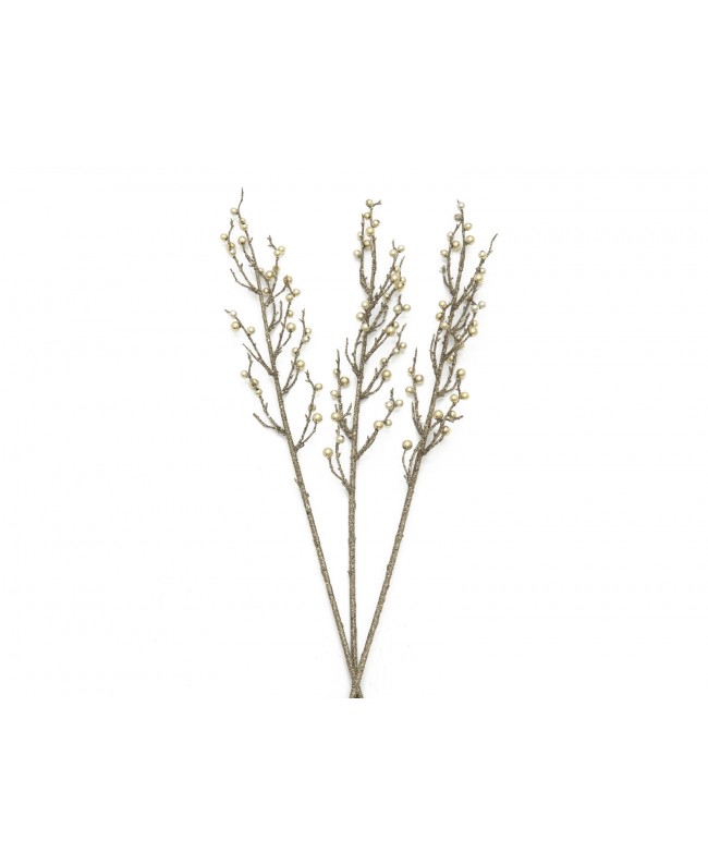 Europalms Berry spray glitter gold 85cm 3x