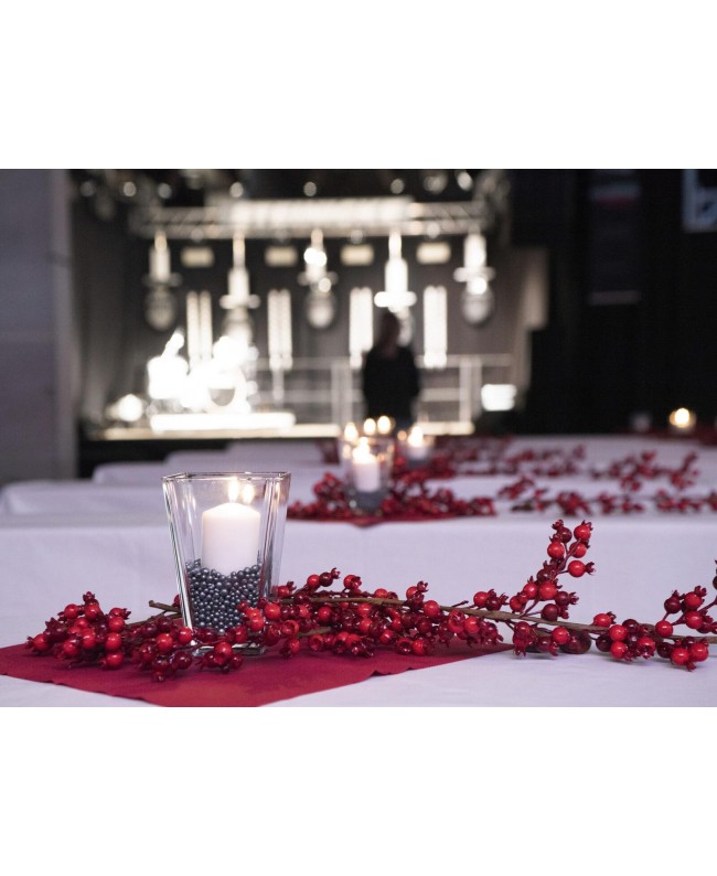 Europalms Berry garland red 180cm
