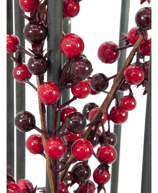 Europalms Ghirlanda di bacche miste, artificiale, 180 cm, rosso