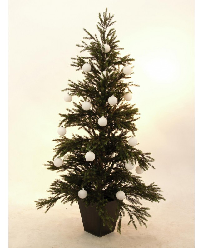 Europalms Deco Ball 7cm, white 6x