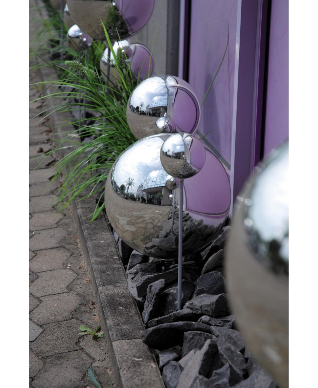 Europalms Deco Ball 10cm, silver 4x
