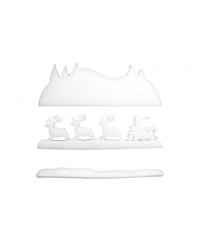 Europalms Winterlandschaft aus Schneematte, schwer entflammbar B1