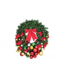 Europalms Premium-Tannenkranz, dekoriert, 90cm