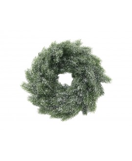 Europalms Fir wreath, snowy, PE, 45cm