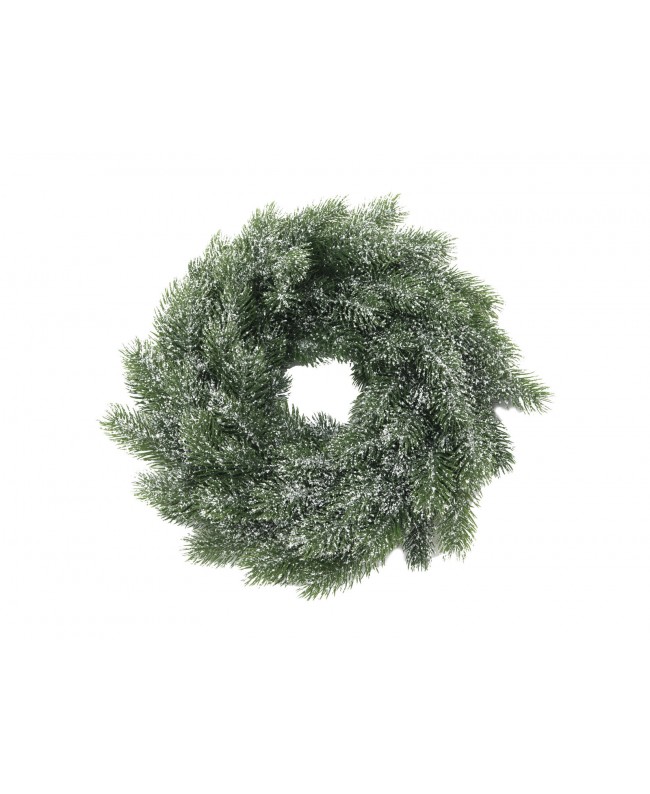 Europalms Tannen-Kranz, beschneit, PE, 45cm