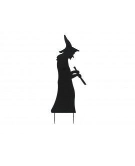Europalms Silhouette Metal Witch with Spoon, 110cm