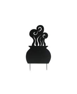 Europalms Silhouette Metal Witch Pot, 83cm