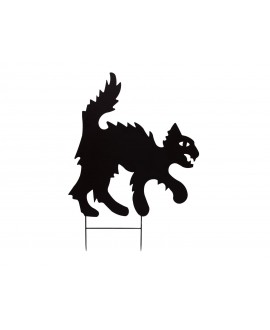Europalms Silhouette Metal Cat, 53cm