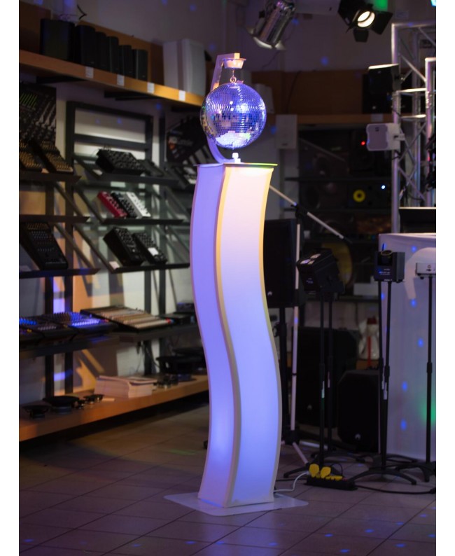 Eurolite 2x Stage Stand 150cm curved incl. Cover and Bag, white