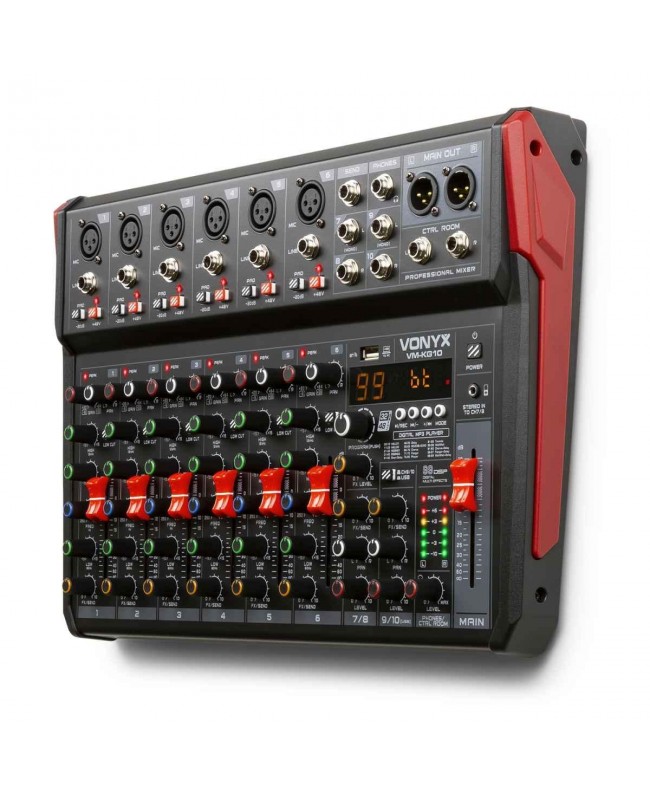 Vonyx VM-KG10 MusMix 10ch/BT/DSP/USB Rec Analog Mixer