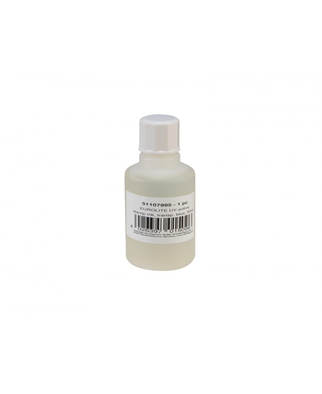 Eurolite UV-active Stamp Ink, transparent blue, 50ml