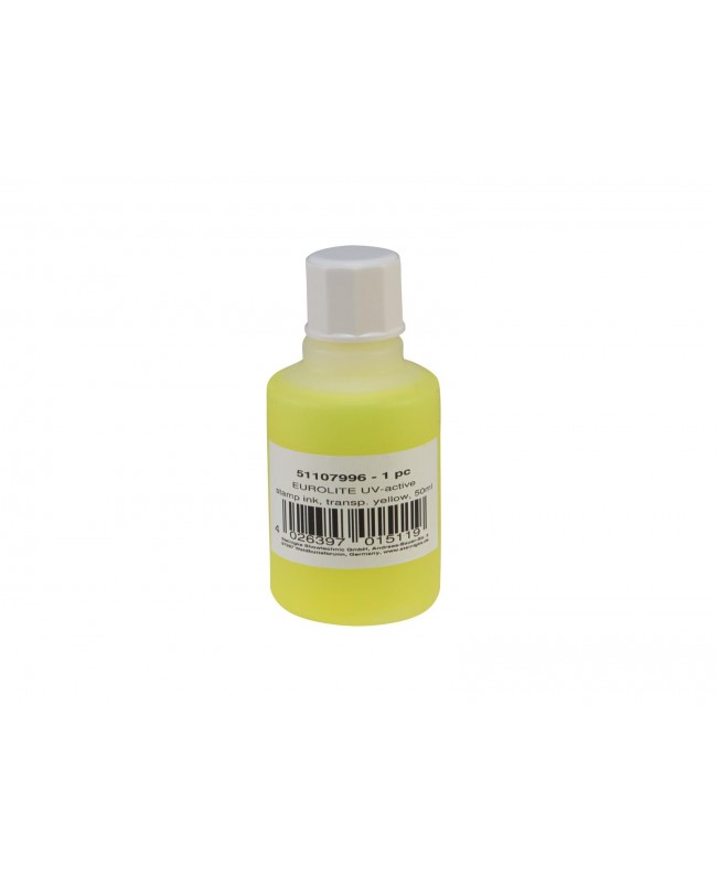 Eurolite UV-active Stamp Ink, transparent yellow, 50ml