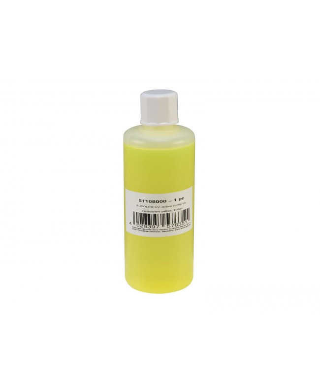 Eurolite Inchiostro per timbri UV-attivo, giallo trasparente, 100ml